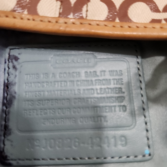 Rare Coach Leah Op Art Coated Canvas Handbag Purse - Picture 11 of 11